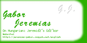 gabor jeremias business card